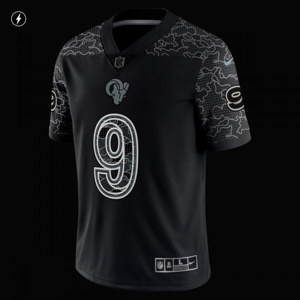 Matthew Stafford Los Angeles Rams Nike RFLCTV Limited Jersey - Black-GridironStore